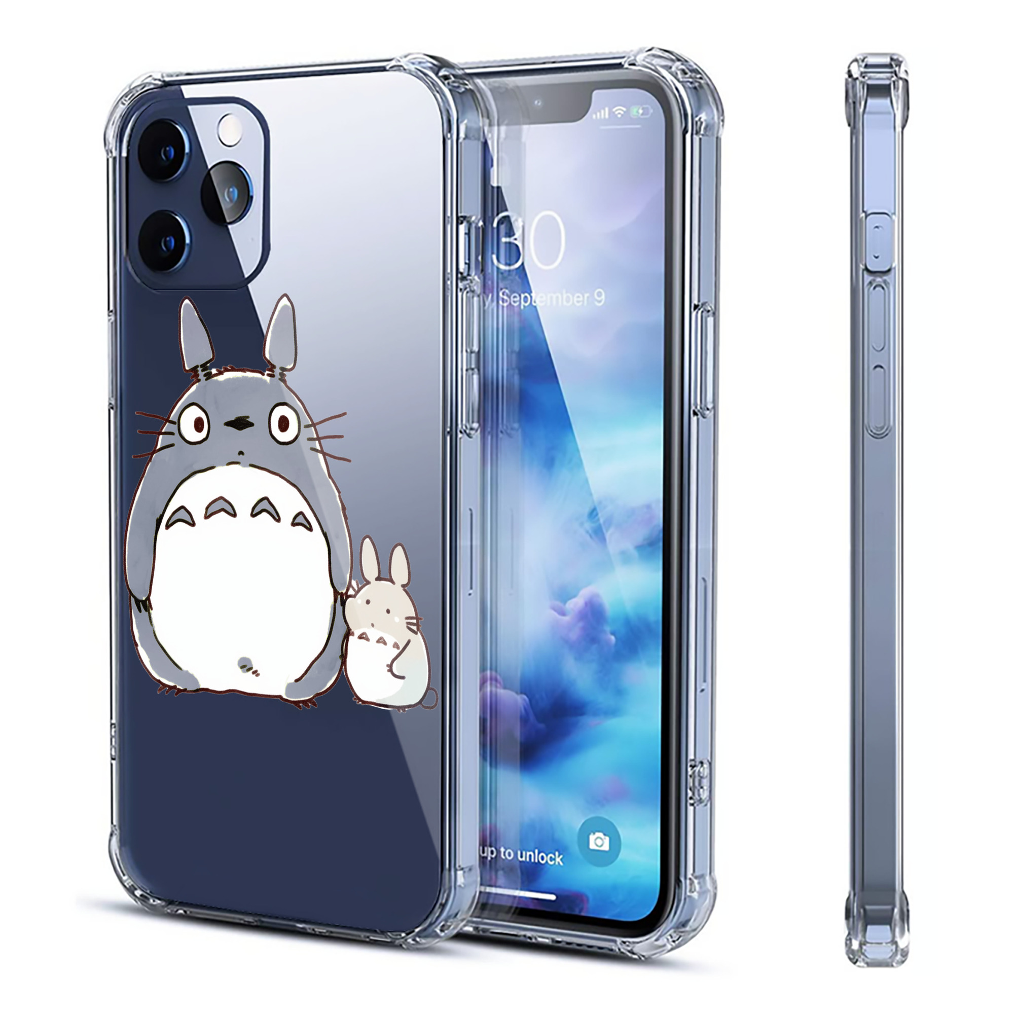 （画像用） となりのトトロ 草壁メイ 草壁サツキ My Neighbor Totoro Satsuki Kusakabe Mei Kusakabe 【iPhone 12シリーズ対応】透明スマホケース（クリアソフトケース）